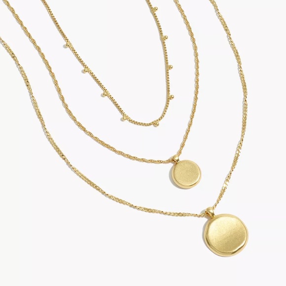 NWOT Madewell Coin Necklace Set Vintage Gold